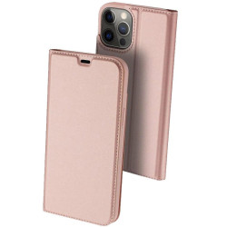 Чохол-книжка Dux Ducis з кишенею для візиток для Apple iPhone 13 Pro  Rose Gold