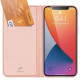 Чохол-книжка Dux Ducis з кишенею для візиток для Apple iPhone 13 Pro  Rose Gold