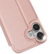 Чохол-книжка Dux Ducis з кишенею для візиток для Apple iPhone 17 (6.3') Rose Gold