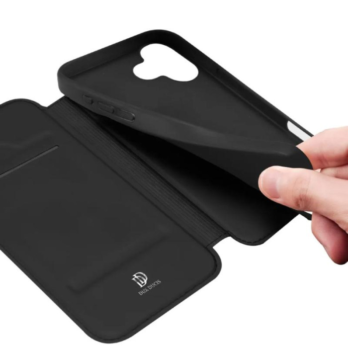 Чохол-книжка Dux Ducis з кишенею для візиток для Apple iPhone 17 (6.3') Чорний