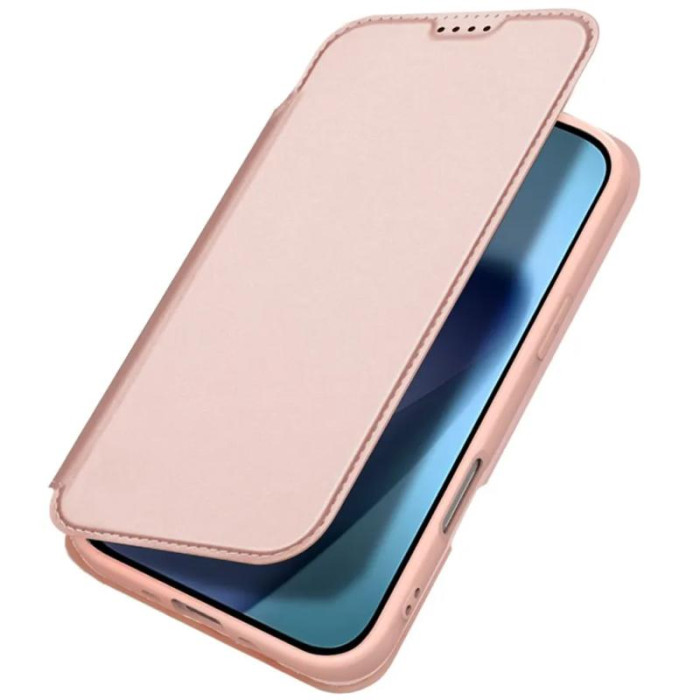 Чохол-книжка Dux Ducis з кишенею для візиток для Apple iPhone 17 Pro (6.3') Rose Gold
