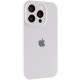 Чохол Silicone Case Full Camera Protective (AA) для Apple iPhone 14 Pro Max Білий/White