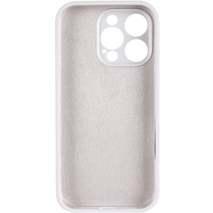 Чохол Silicone Case Full Camera Protective (AA) для Apple iPhone 14 Pro Max Білий/White