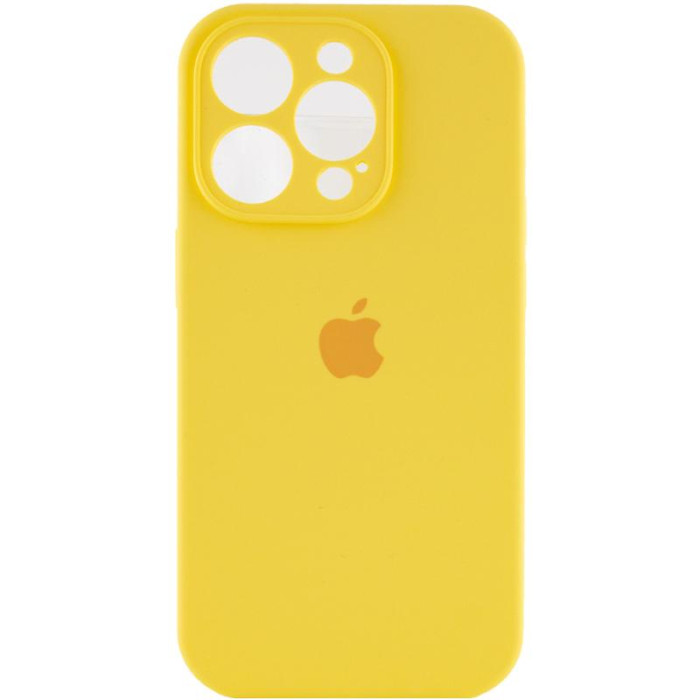Чохол Silicone Case Full Camera Protective (AA) для Apple iPhone 15 Pro Max Жовтий/Yellow
