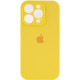 Чохол Silicone Case Full Camera Protective (AA) для Apple iPhone 15 Pro Max Жовтий/Yellow