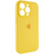 Чохол Silicone Case Full Camera Protective (AA) для Apple iPhone 15 Pro Max Жовтий/Yellow