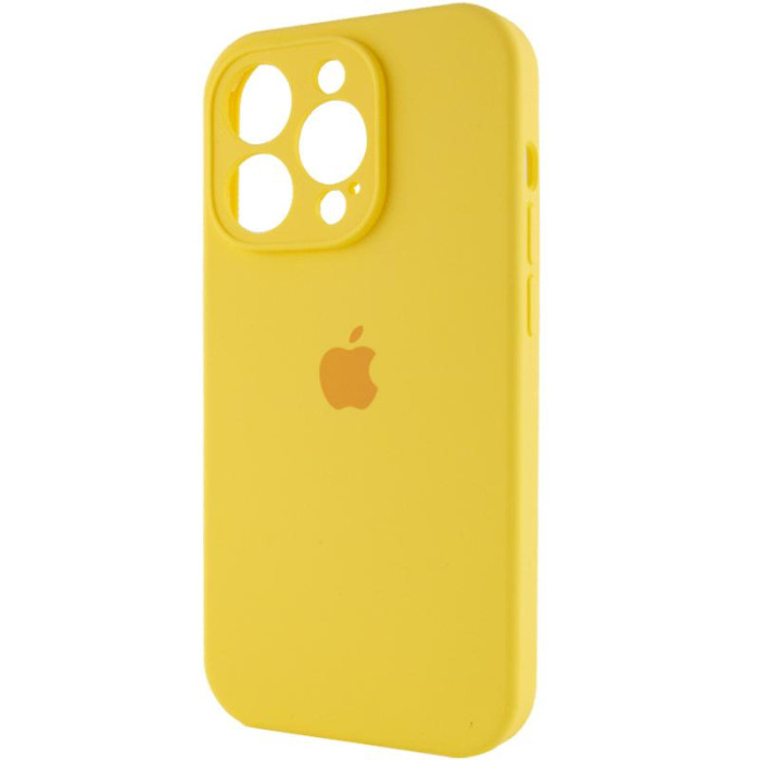 Чохол Silicone Case Full Camera Protective (AA) для Apple iPhone 15 Pro Max Жовтий/Yellow