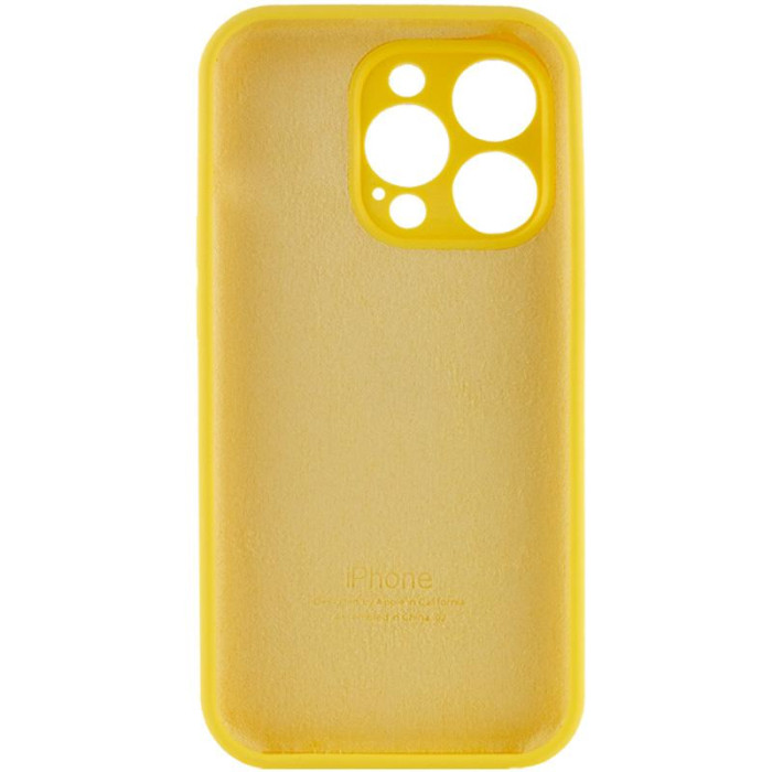 Чохол Silicone Case Full Camera Protective (AA) для Apple iPhone 15 Pro Max Жовтий/Yellow