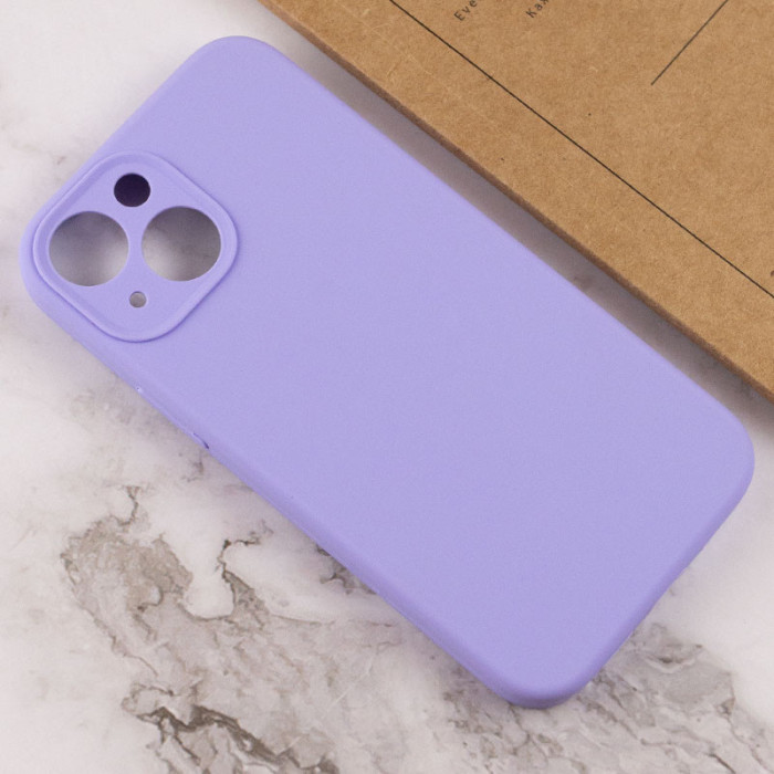 Чохол Silk Full Camera Protective (AA) NO LOGO для Apple iPhone 15 Plus Бузковий/Dasheen