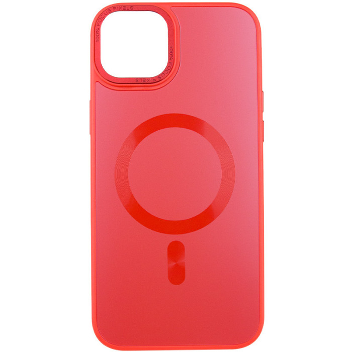 Чохол TPU+Glass Sapphire Midnight Open Camera with MagSafe для Apple iPhone 15  Червоний/Red