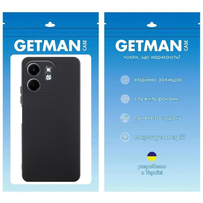 Чохол TPU GETMAN Liquid Silk Full Camera для Infinix Smart 9 4G/Hot 50i Чорний/Black
