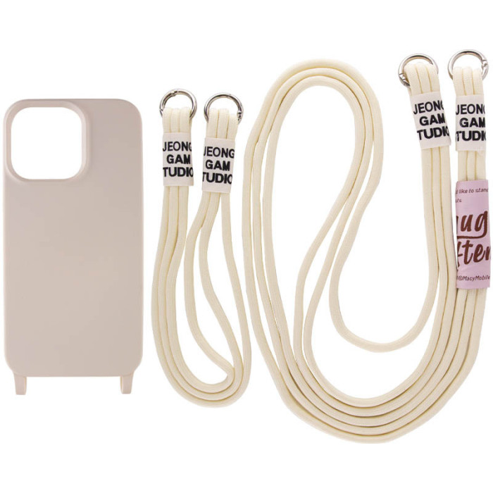 Чохол TPU two straps California для Apple iPhone 13 Pro Max Бежевий/Antique White