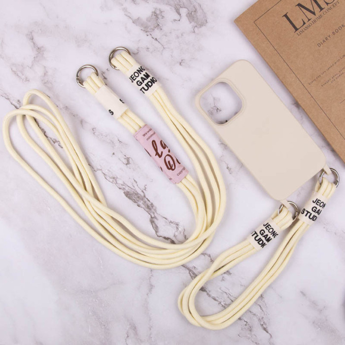 Чохол TPU two straps California для Apple iPhone 13 Pro Max Бежевий/Antique White