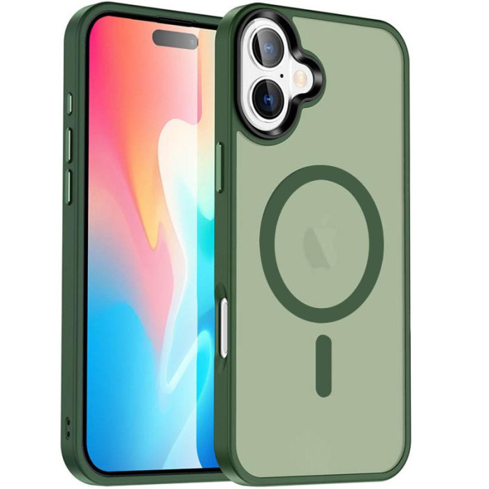 Чохол Ummi Colorful with MagSafe для Apple iPhone 16  Зелений/Dark Green