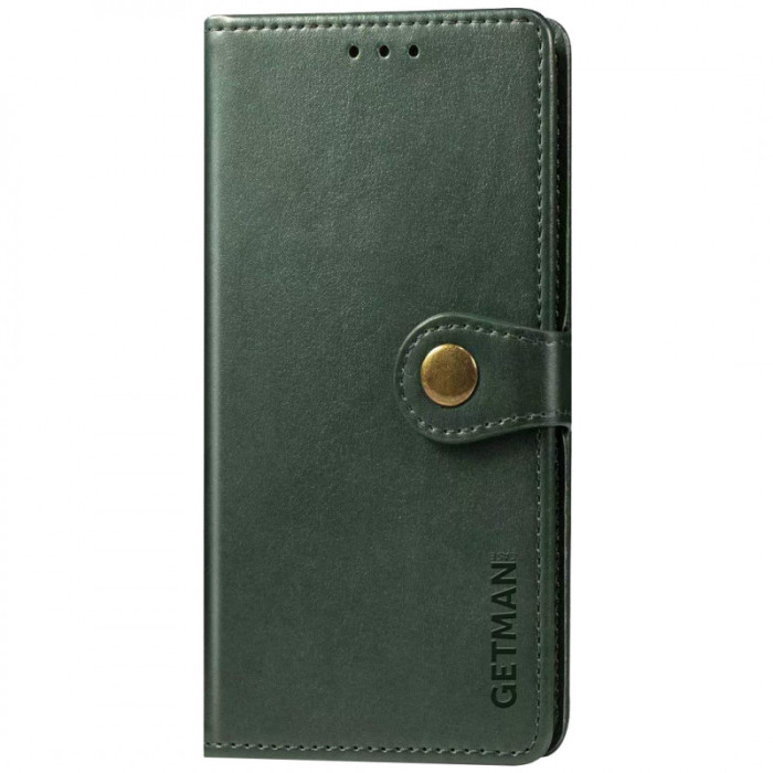 Шкіряний чохол-книжка GETMAN Gallant (PU) для Xiaomi Redmi 13C/Poco C65 Зелений