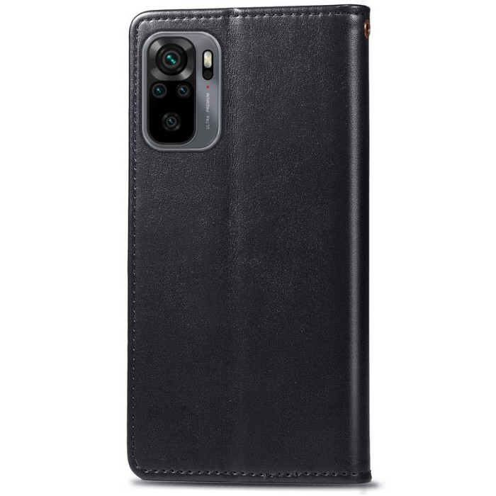 Шкіряний чохол-книжка GETMAN Gallant (PU) для Xiaomi Redmi Note 10/Note 10s Чорний