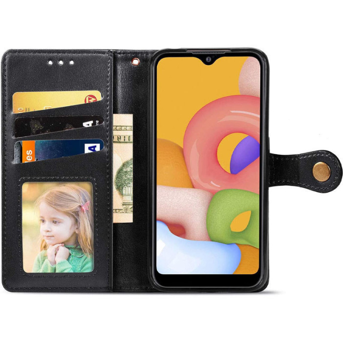 Шкіряний чохол-книжка GETMAN Gallant (PU) для Xiaomi Redmi Note 10/Note 10s Чорний