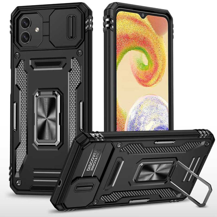 Ударостійкий чохол Camshield Army Ring для Samsung Galaxy A06 Чорний/Black