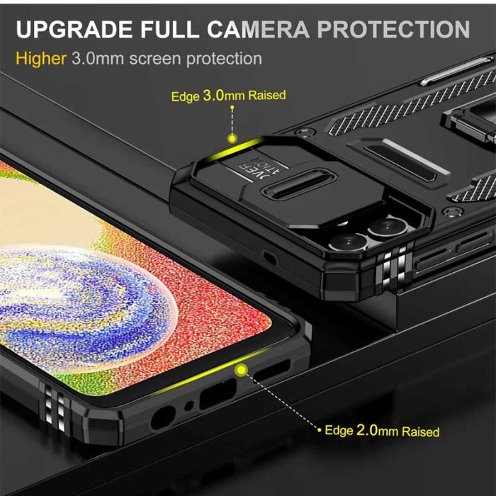 Ударостійкий чохол Camshield Army Ring для Samsung Galaxy A06 Чорний/Black