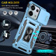 Ударостійкий чохол Camshield Army Ring для Xiaomi Poco X6 Pro Блакитний/Light Blue