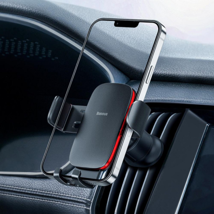 Автотримач Baseus Metal Age 2 Gravity Car Mount (Air Outlet Version) (SUJS00001) Black