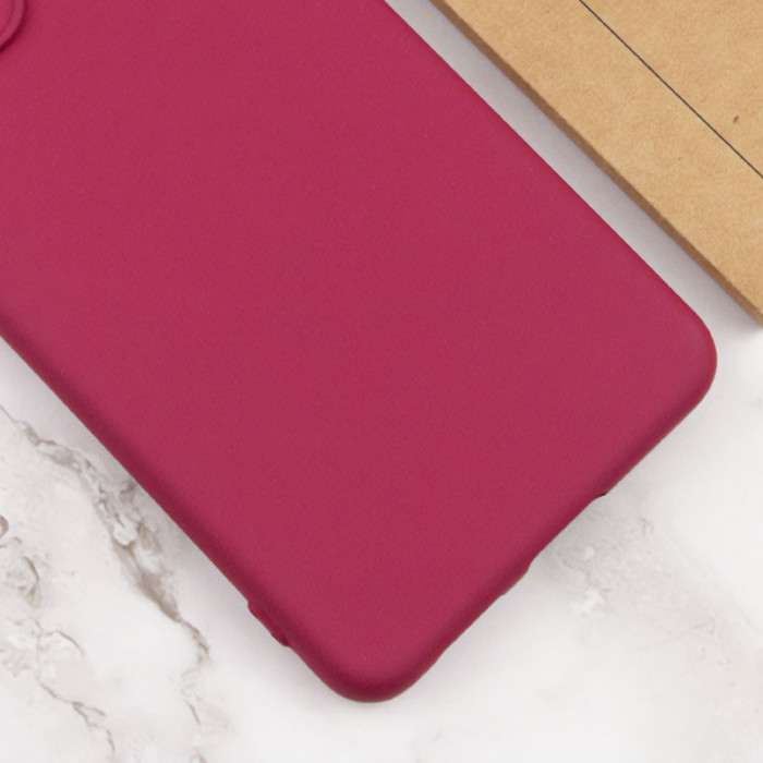 Чохол TPU GETMAN Liquid Silk Full Camera для Xiaomi Redmi 13 4G/Poco M6 4G Бордовий/Marsala