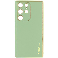 Шкіряний чохол Xshield для Samsung Galaxy S24 Ultra Зелений/Pistachio