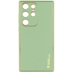 Шкіряний чохол Xshield для Samsung Galaxy S24 Ultra Зелений/Pistachio