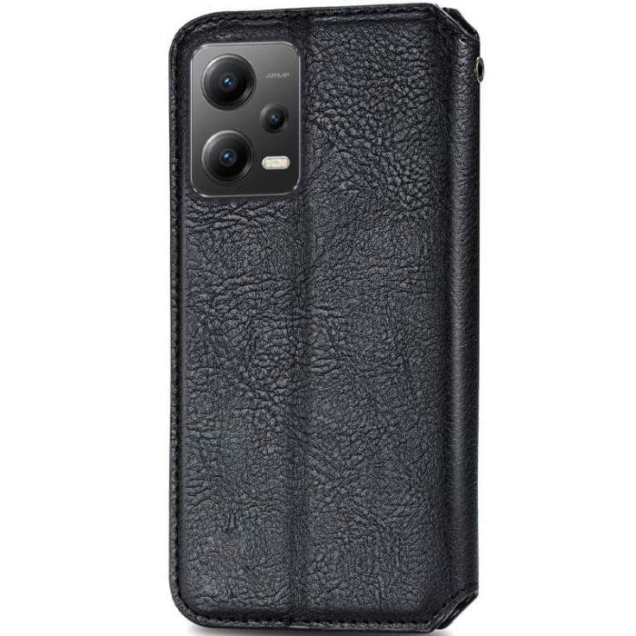 Шкіряний чохол-книжка GETMAN Cubic (PU) для Xiaomi Poco X5 5G/Redmi Note 12 5G Чорний