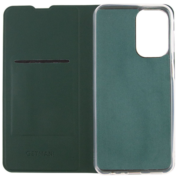 Шкіряний чохол-книжка GETMAN Elegant (PU) для Xiaomi Redmi 12 Зелений  (ITS-L-00000065810_1)