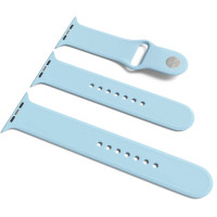 Силіконовий ремінець для Apple Watch Sport Band 38/40/41/42mm(ser.10) (S/M & M/L) 3pcs Блакитний/Lilac Blue  (ITS-L-00000032192_31)