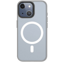 TPU+PC чохол Blueo Skin Friendly Frosted with MagSafe для Apple iPhone 15  Сірий/Grey  (ITS-L-00000071350_1)