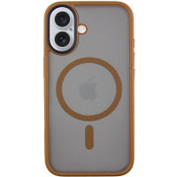TPU+PC чохол Metal Buttons with MagSafe для Apple iPhone 16  Золотий/Gold  (ITS-L-00000073091_6)