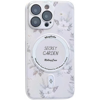 TPU+PC чохол Secret Garden with MagSafe для Apple iPhone 16 Pro (6.3') White  (ITS-L-00000074299_5)