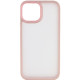 TPU+PC чохол Metal Buttons для Apple iPhone 14  Рожевий