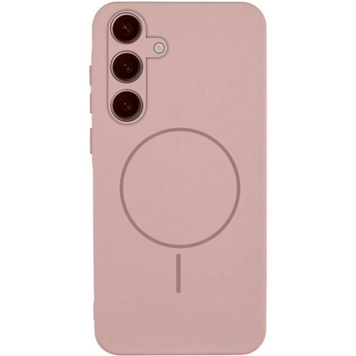 Чохол Silicone Cover Lakshmi Full Camera (AA) з Magnetic Fit для Samsung Galaxy S24 FE Рожевий/Pink Sand