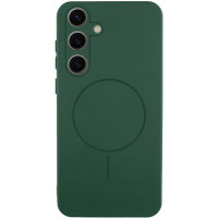 Чохол Silicone Cover Lakshmi Full Camera (AA) з Magnetic Fit для Samsung Galaxy S24 FE Зелений/Dark green