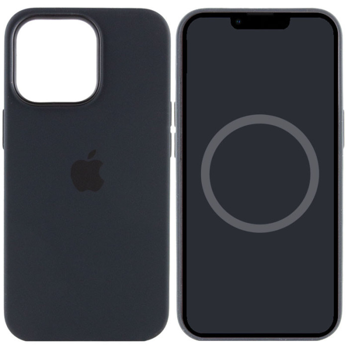 Чохол Silicone case (AAA) with Magsafe and Animation для Apple iPhone 13 Pro  Чорний/Midnight