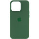 Чохол Silicone case (AAA) with Magsafe and Animation для Apple iPhone 13 Pro  Зелений/Clover