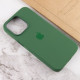 Чохол Silicone case (AAA) with Magsafe and Animation для Apple iPhone 13 Pro  Зелений/Clover