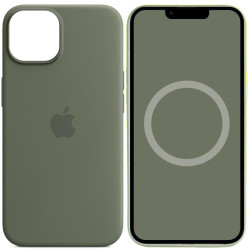 Чохол Silicone case (AAA) with Magsafe and Animation для Apple iPhone 14 Pro  Зелений/Olive  (ITS-L-00000072056_4)