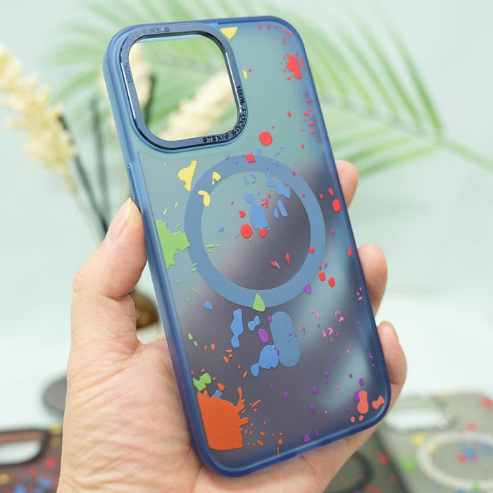 Чохол TPU+PC Flush with MagSafe для Apple iPhone 14  Dark blue