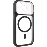 Чохол TPU+PC GETMAN Moon Clear з Magnetic Fit для Apple iPhone 15 Pro  Black