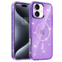 Чохол TPU Eclipse Sparkle (MagFit) для Apple iPhone 16  Purple  (ITS-L-00000077644_4)