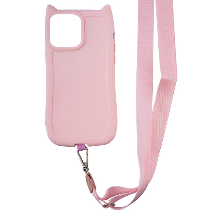 Чохол TPU GETMAN Cat with straps для Apple iPhone 14 Pro Max Pink