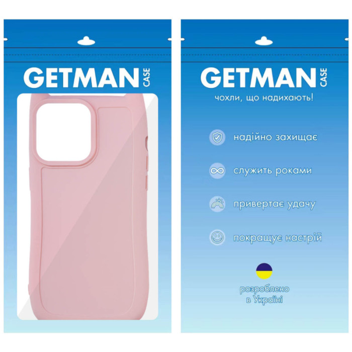 Чохол TPU GETMAN Cat with straps для Apple iPhone 14 Pro Max Pink