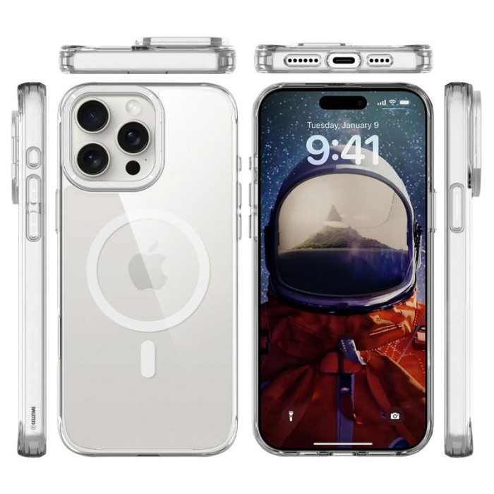 Чохол TPU Space Case Apex with MagSafe для Apple iPhone 15 Pro  Silver