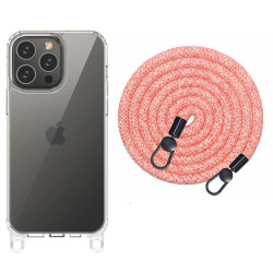 Чохол TPU Transparent with Straps для Apple iPhone 14 Pro Max Red/White  (ITS-L-00000072066_9)