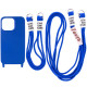 Чохол TPU two straps California для Apple iPhone 13  Синій/Iris