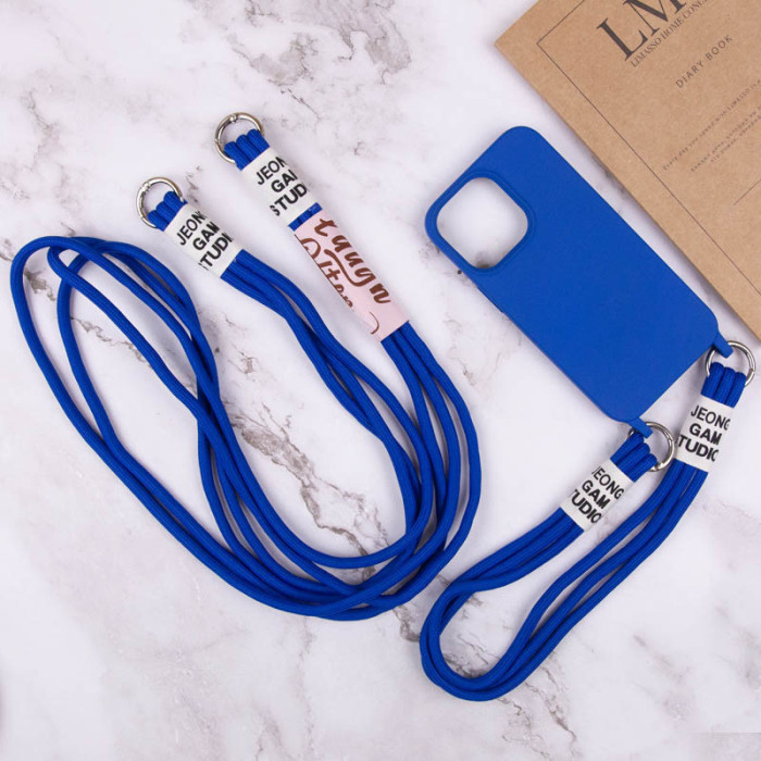 Чохол TPU two straps California для Apple iPhone 13  Синій/Iris
